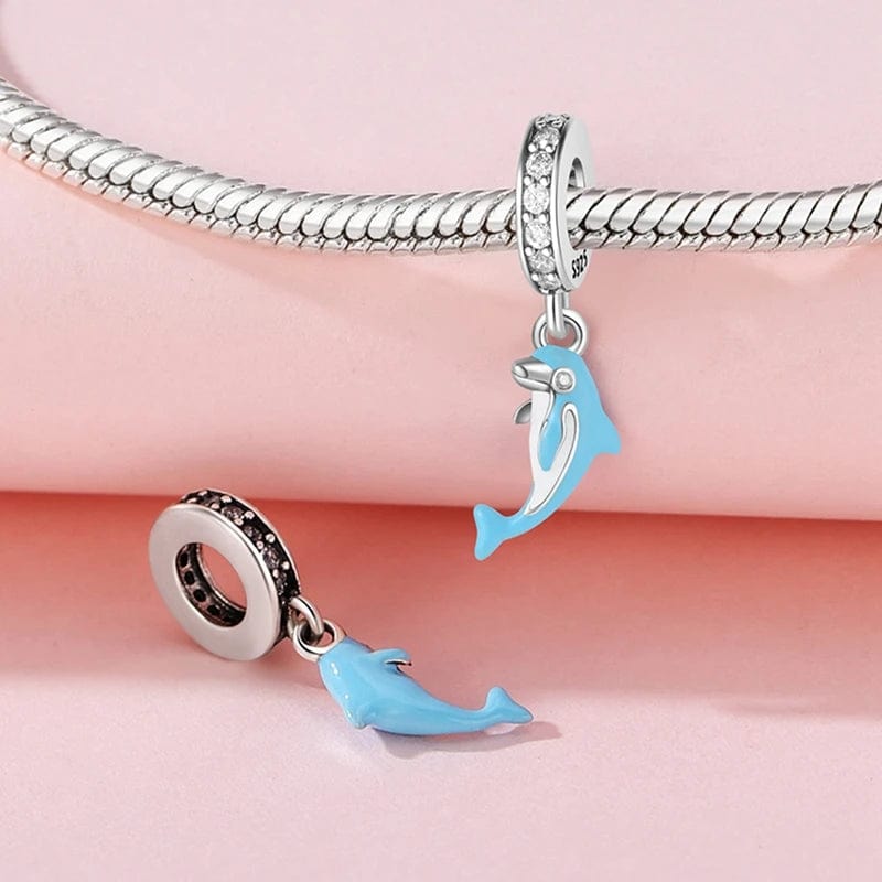 Pangama Jewelry Charm Blue Dolphin Dangle Charm