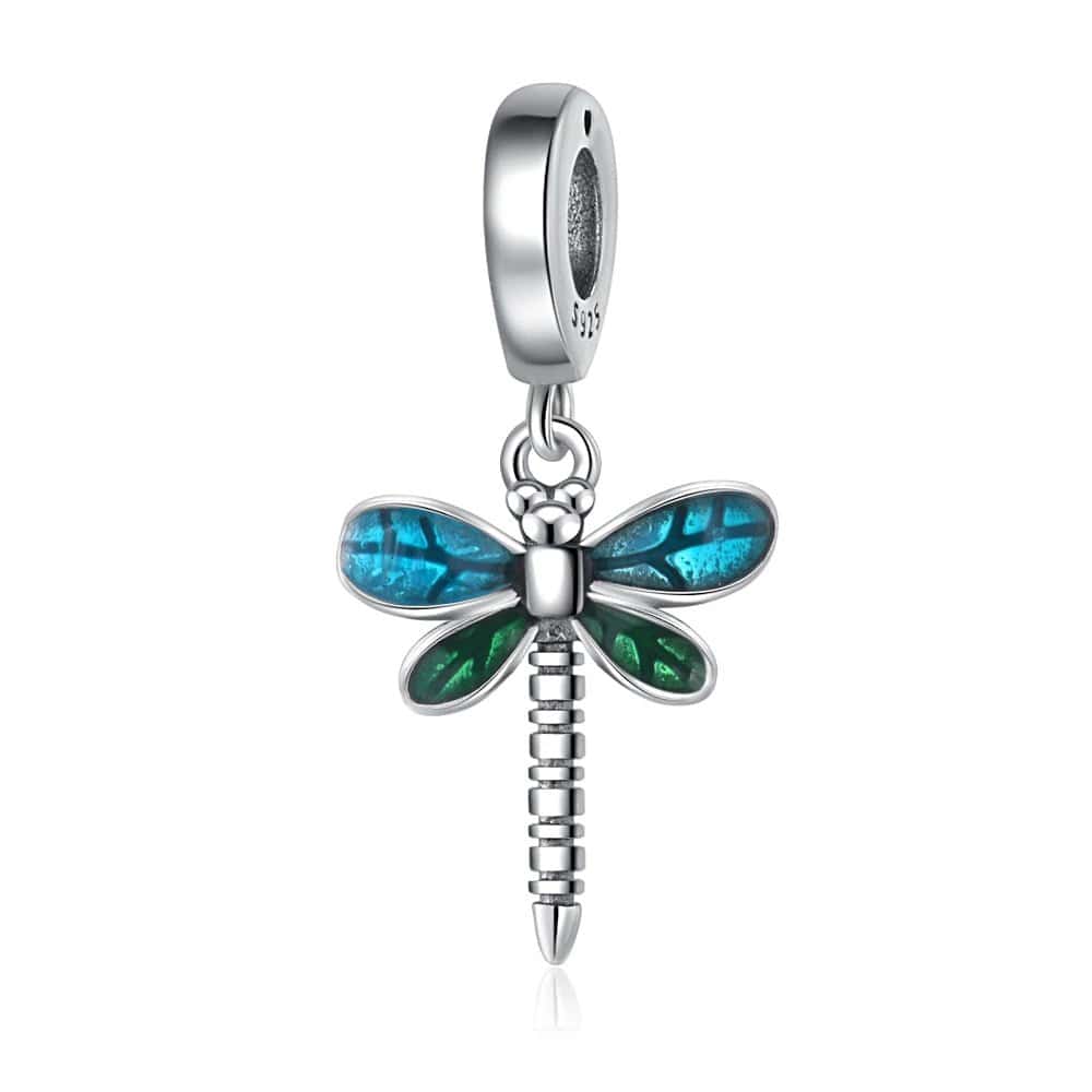 Pangama Jewelry Charm Blue Dragonfly Dangle Charm