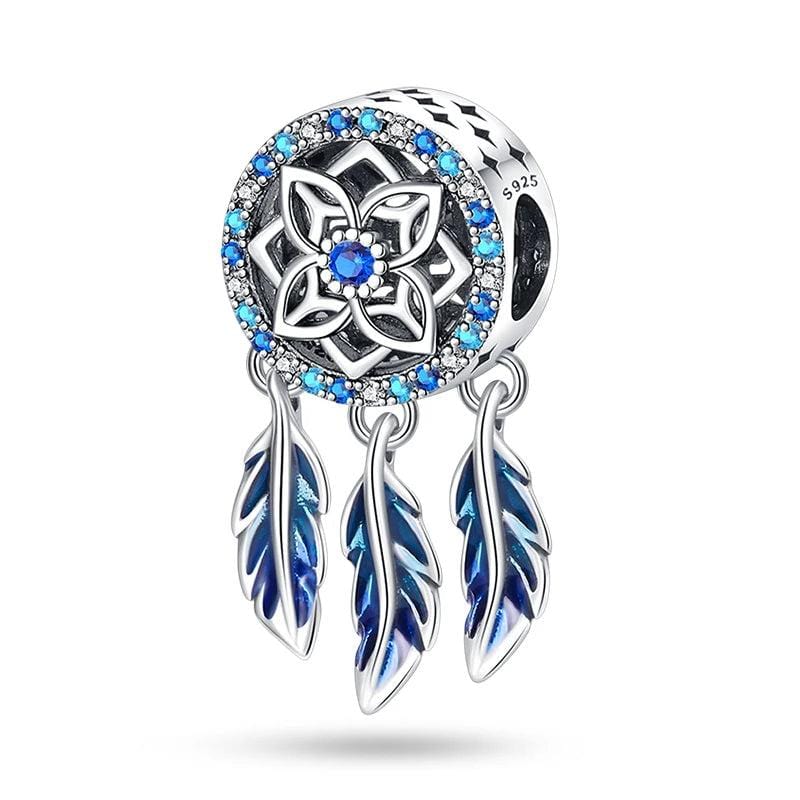 Pangama Jewelry Charm Blue Dreamcatcher Charm