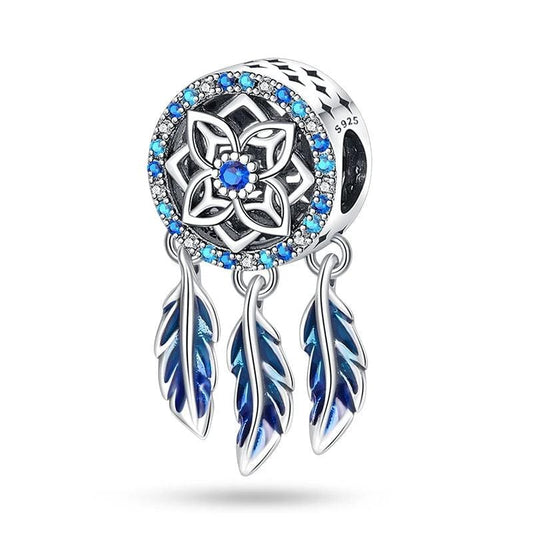 Pangama Jewelry Charm Blue Dreamcatcher Charm