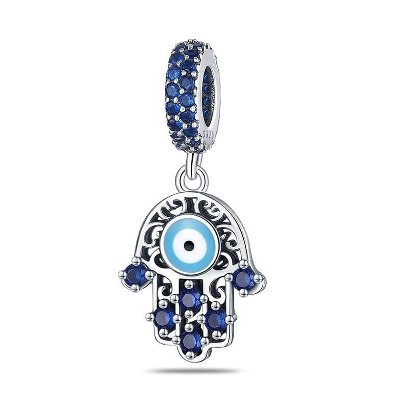 Pangama Jewelry Charm Blue Hand of Fatima Charm