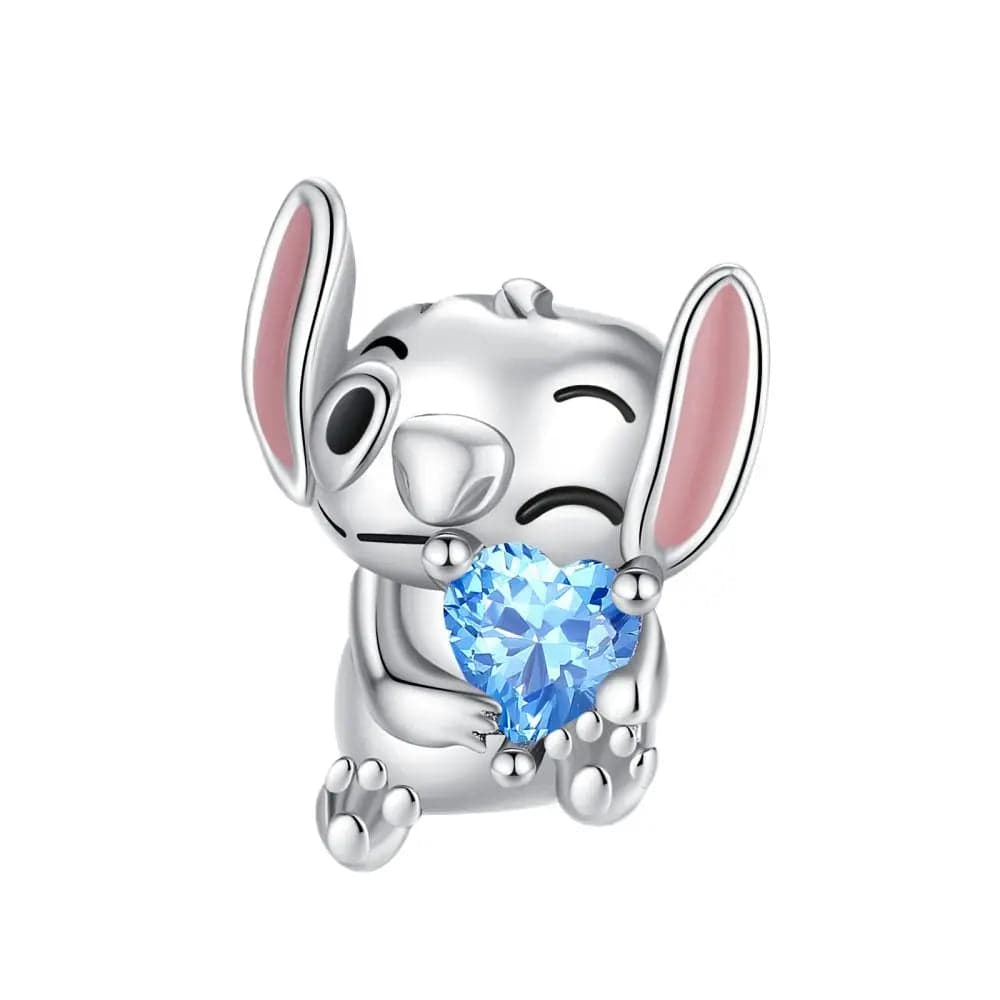 Pangama Jewelry Charm Blue Heart Stitch Charm