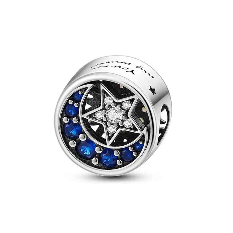 Pangama Jewelry Charm Blue Moon and Star Charm