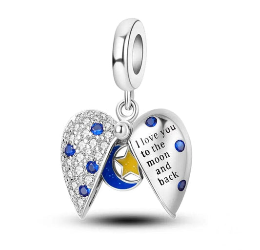 Pangama Jewelry Charm Blue Moon Love Lock Charm