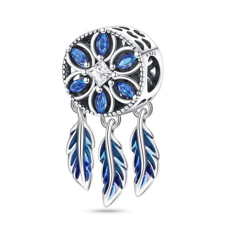 Pangama Jewelry Charm Blue Stone Dreamcatcher Charm