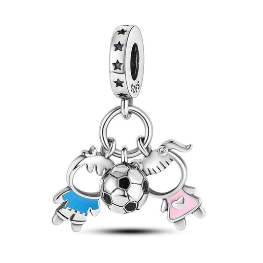 Pangama Jewelry Charm Boy & Girl Football Charm