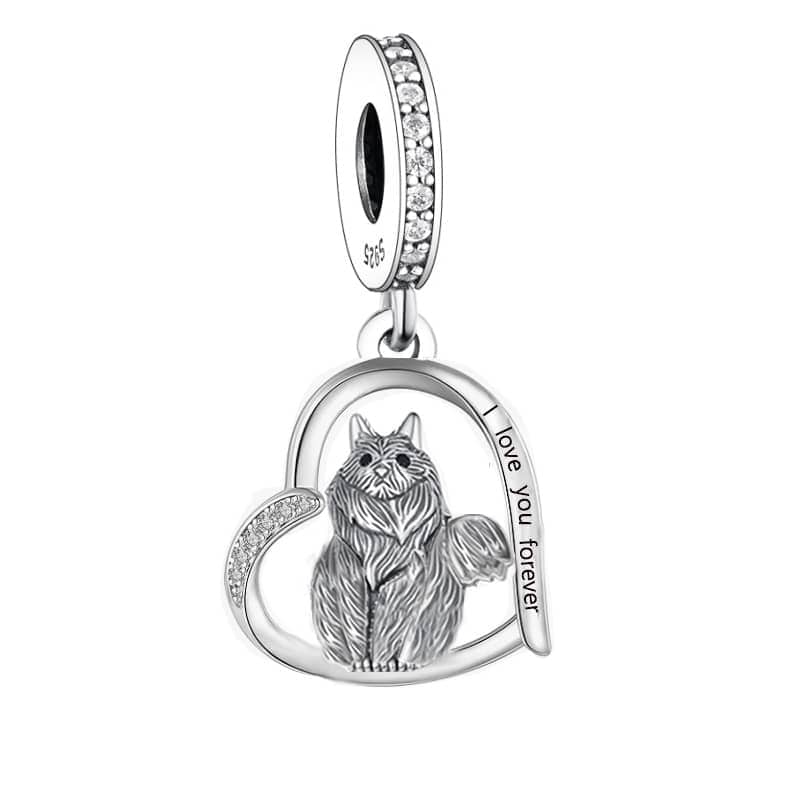 Pangama Jewelry Charm British Longhair Cat Dangle Charm