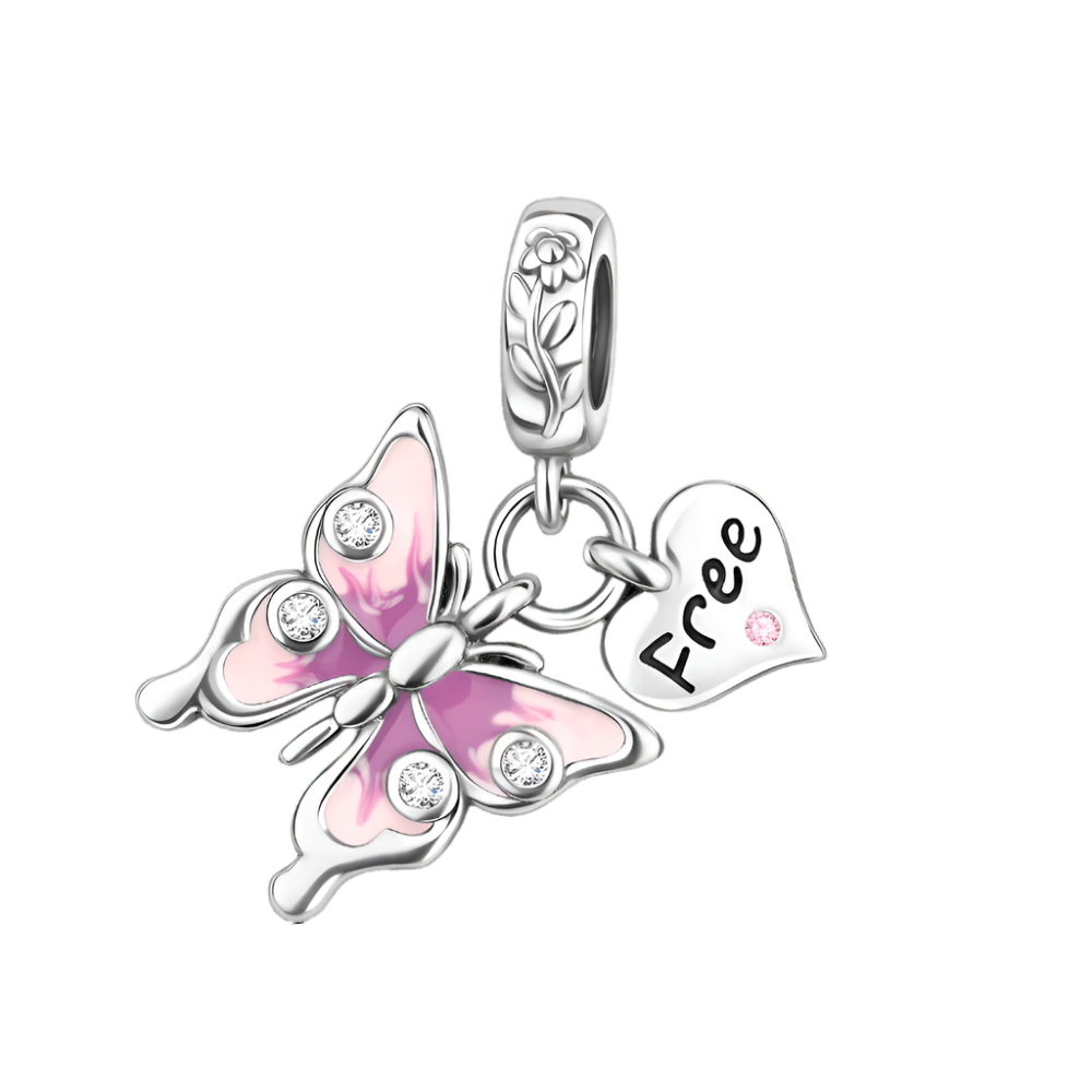 Pangama Jewelry Charm Butterfly & 'Free' Heart Charm