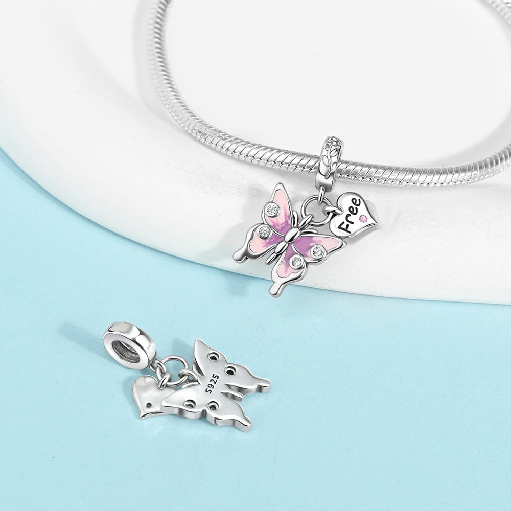 Pangama Jewelry Charm Butterfly & 'Free' Heart Charm