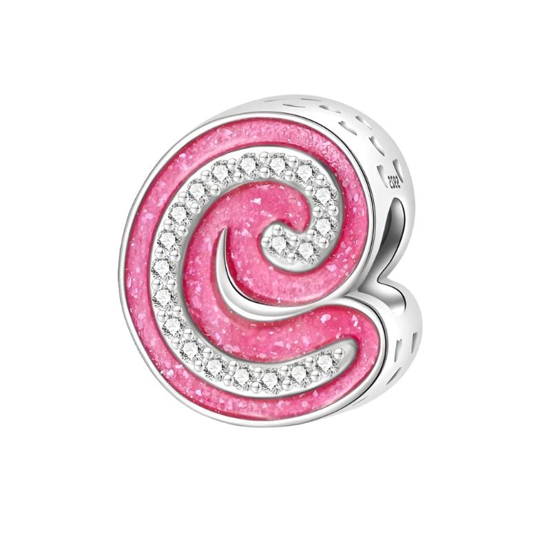 Pangama Jewelry Charm C Pink Letter A~Z Alphabet Charm