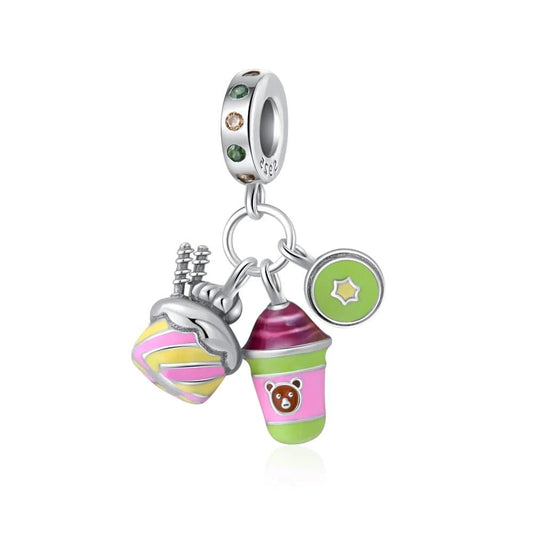 Pangama Jewelry Charm Cake and Juice Green Triple Dangle Charm