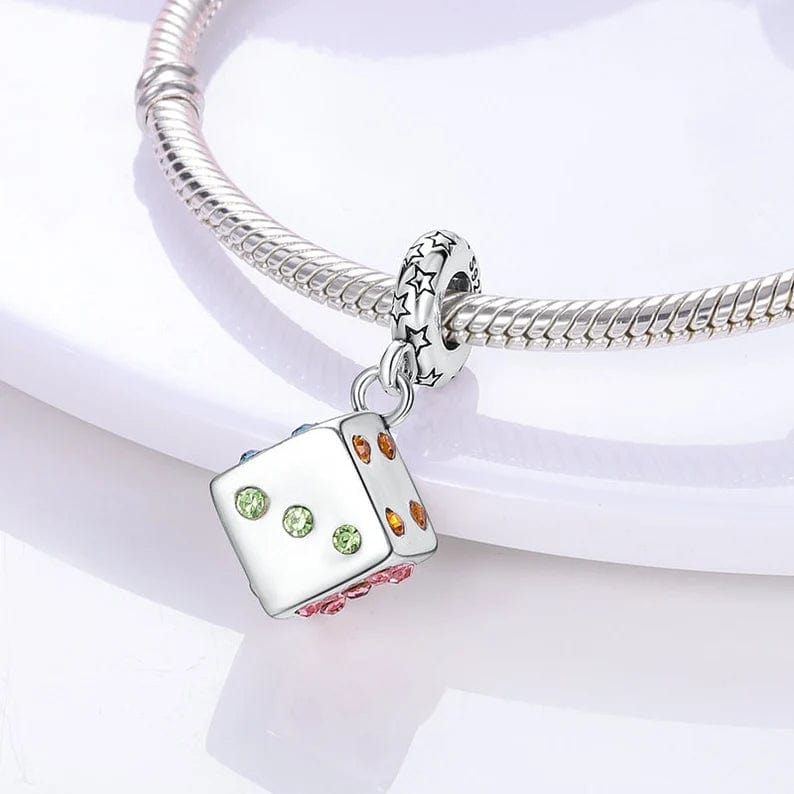 Pangama Jewelry Charm Casino Lucky Dice Dangle Charm