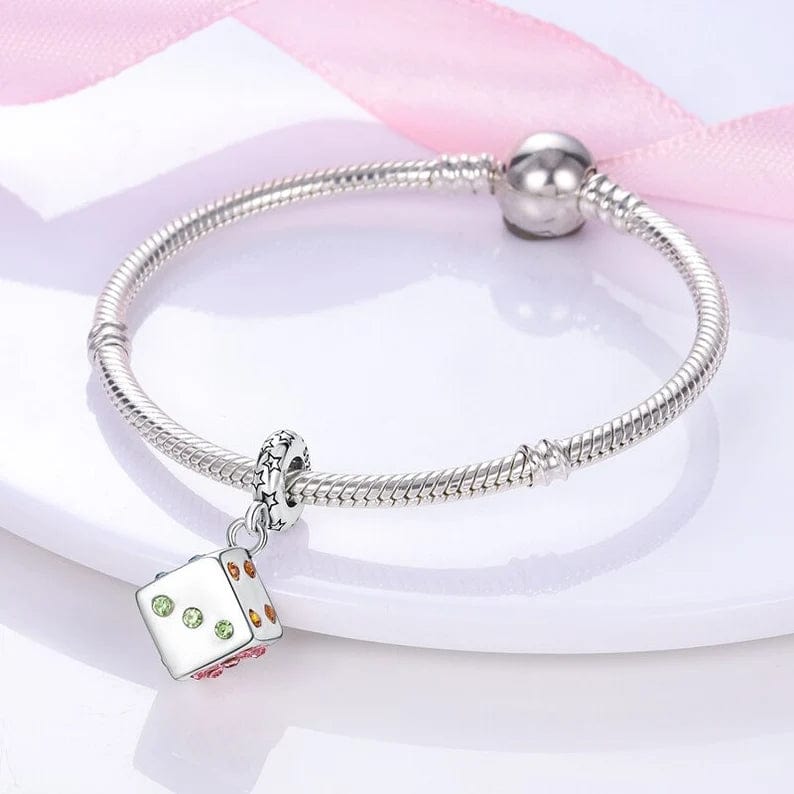 Pangama Jewelry Charm Casino Lucky Dice Dangle Charm