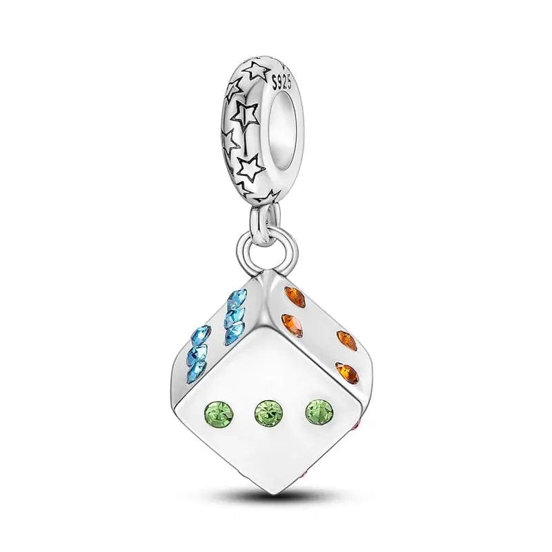 Pangama Jewelry Charm Casino Lucky Dice Dangle Charm