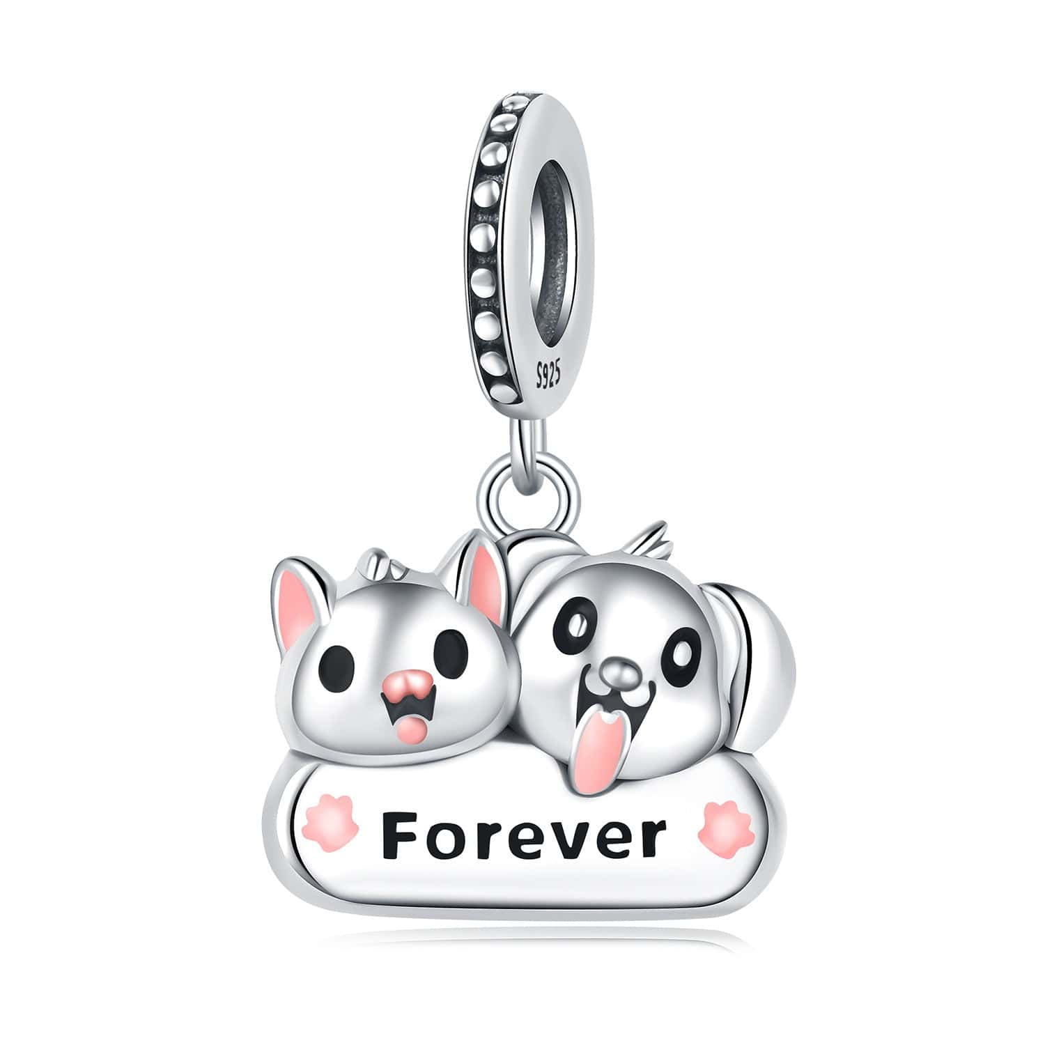 Pangama Jewelry Charm Cat & Dog Forever Duo Dangle Charm