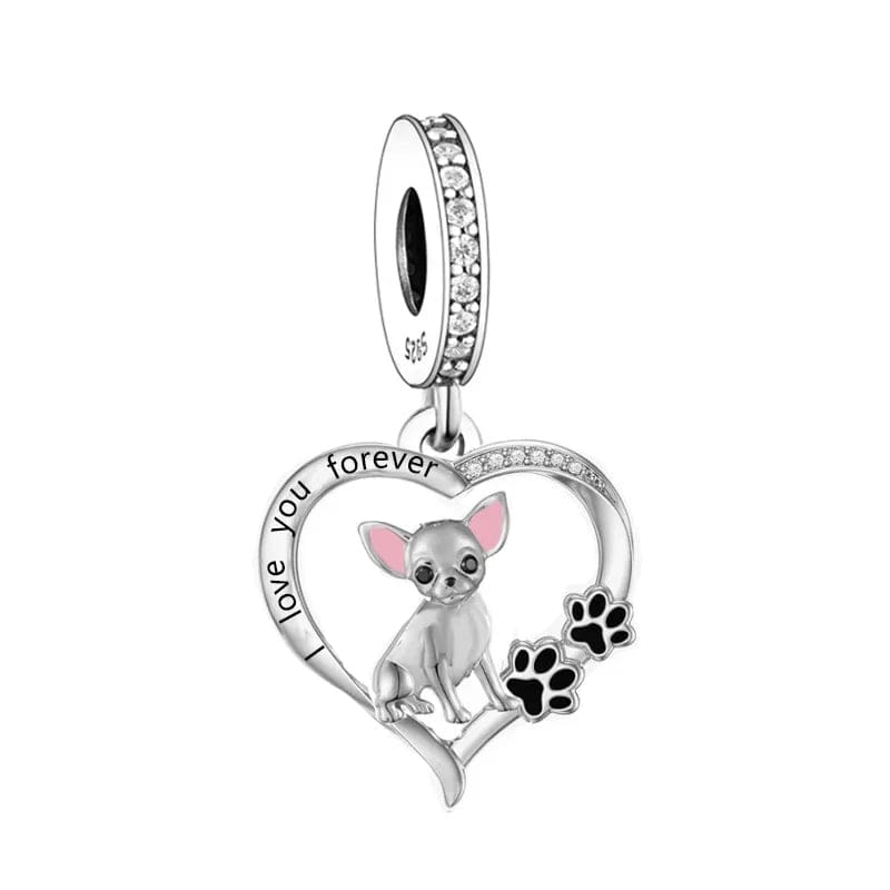 Pangama Jewelry Charm Chihuahua Forever Love Charm