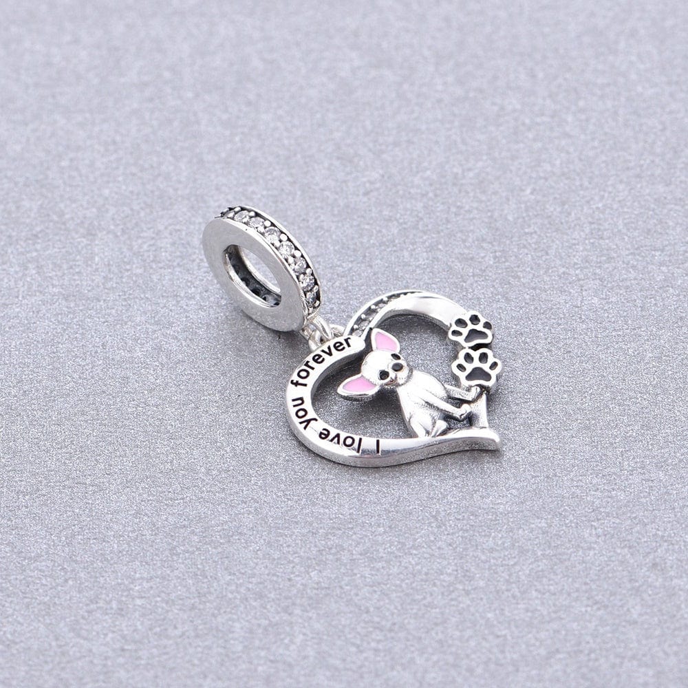 Pangama Jewelry Charm Chihuahua Forever Love Charm