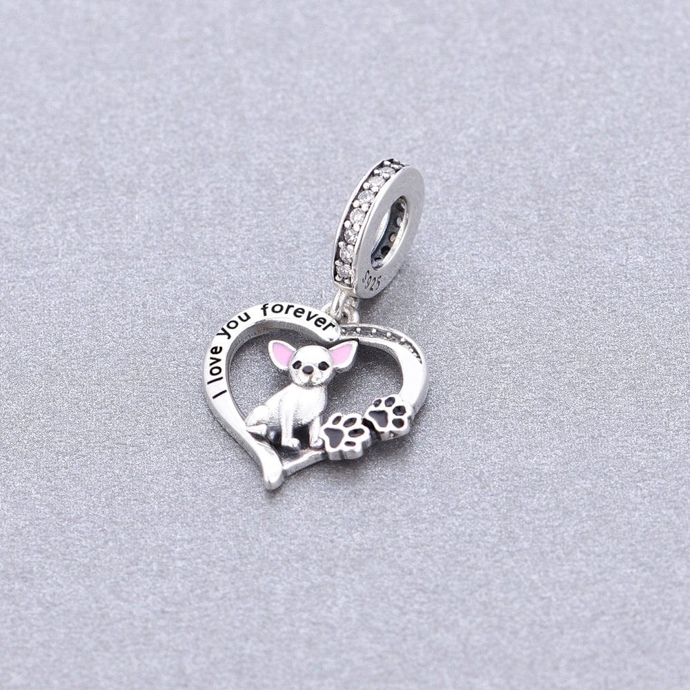 Pangama Jewelry Charm Chihuahua Forever Love Charm