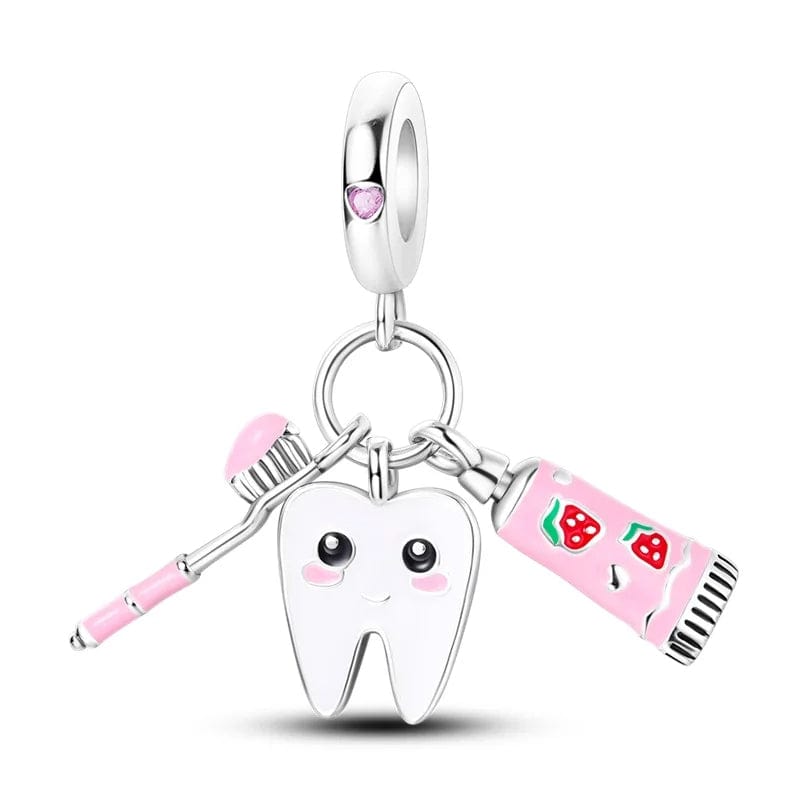 Pangama Jewelry Charm Children Tooth Fairy Triple Dangle Charm