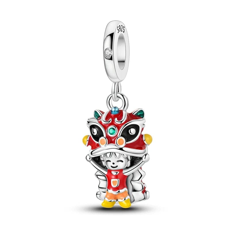 Pangama Jewelry Charm Chinese Lion Dance Celebration Charm