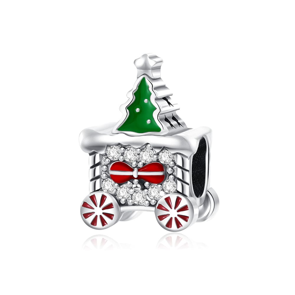 Pangama Jewelry Charm Christmas Train with Tree Charm