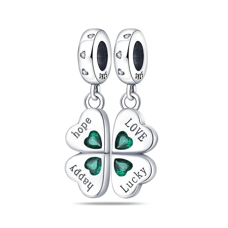 Pangama Jewelry Charm Clover Hope Happy Lucky Love