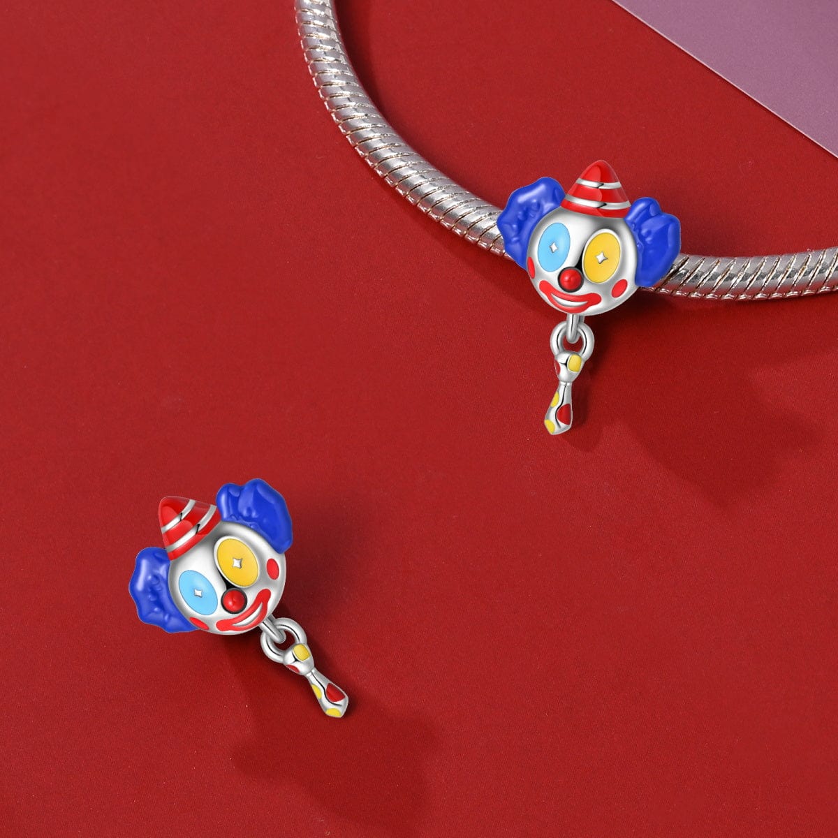 Pangama Jewelry Charm Colorful Circus Clown Charm