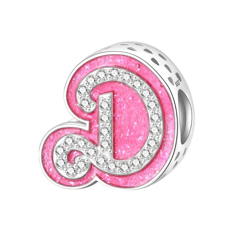 Pangama Jewelry Charm D Pink Letter A~Z Alphabet Charm