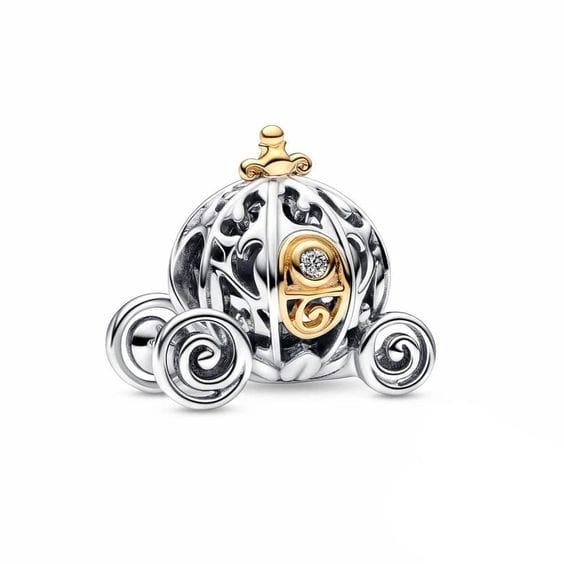 Pangama Jewelry Charm Disney 100th Anniversary Cinderella's Enchanted Carriage Charm