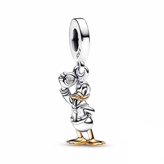 Pangama Jewelry Charm Disney 100th Anniversary Donald Duck Dangle Charm