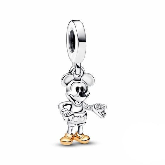 Pangama Jewelry Charm Disney 100th Anniversary Mickey Mouse Dangle Charm