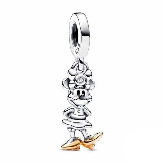 Pangama Jewelry Charm Disney 100th Anniversary Minnie Mouse Dangle Charm