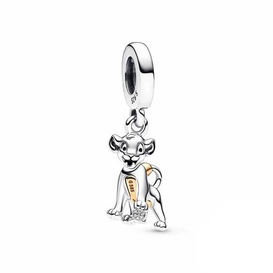 Pangama Jewelry Charm Disney 100th Anniversary Simba Dangle Charm