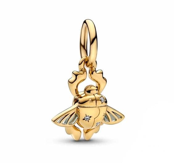 Pangama Jewelry Charm Disney Aladdin Scarab Beetle Dangle Charm