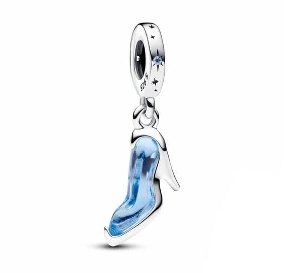 Pangama Jewelry Charm Disney Cinderella's Glass Slipper Dangle Charm