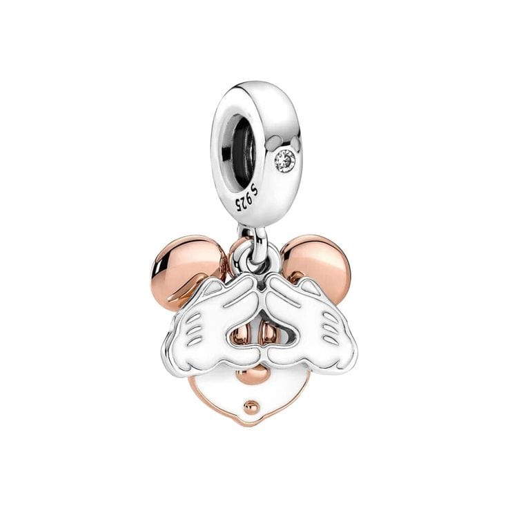 Pangama Jewelry Charm Disney Mickey Mouse Double Dangle Charm