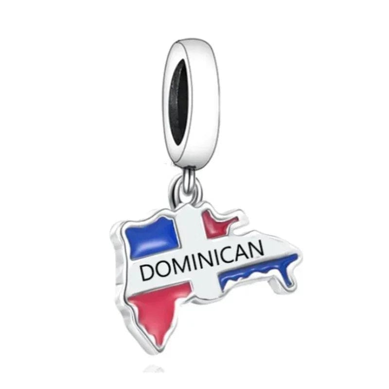 Pangama Jewelry Charm Dominican Republic Map Dangle Charm