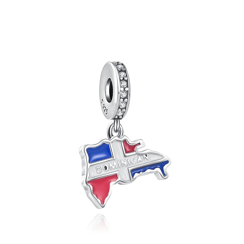 Pangama Jewelry Charm Dominican Republic Map Dangle Charm