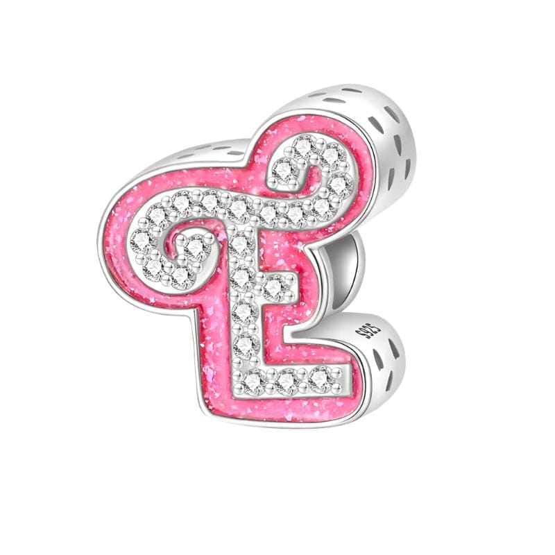 Pangama Jewelry Charm E Pink Letter A~Z Alphabet Charm