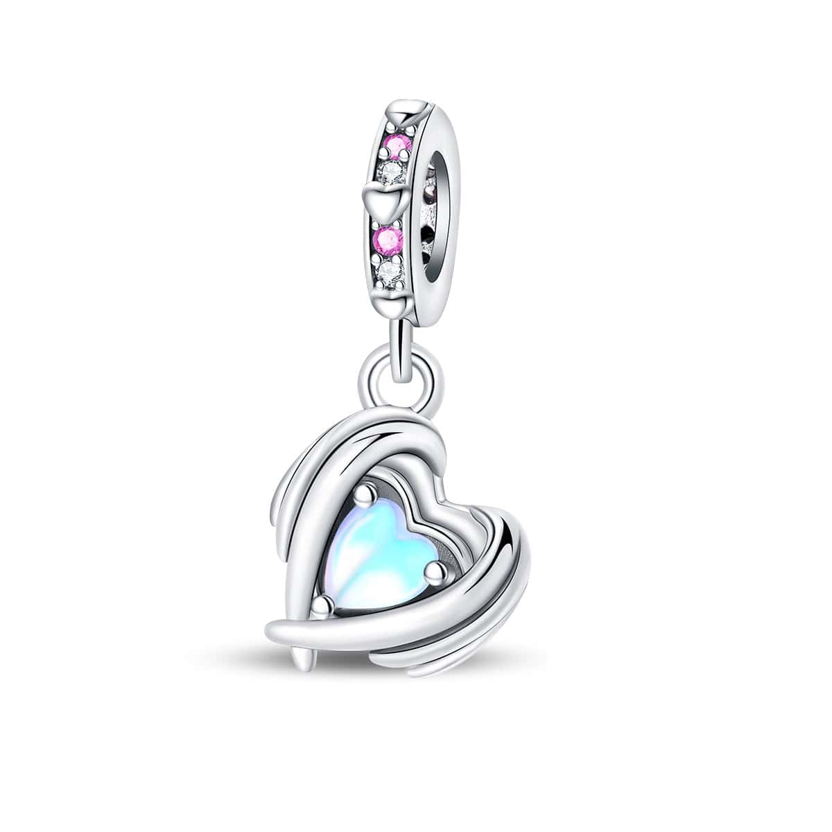 Pangama Jewelry Charm Embraced Heart Glow Charm