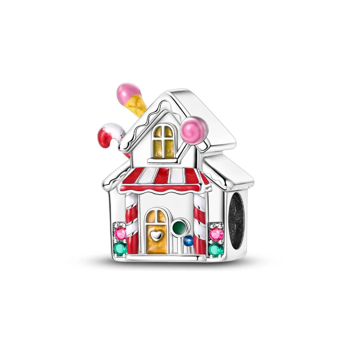 Pangama Jewelry Charm Enchanting Candy House Charm with Colorful Accents