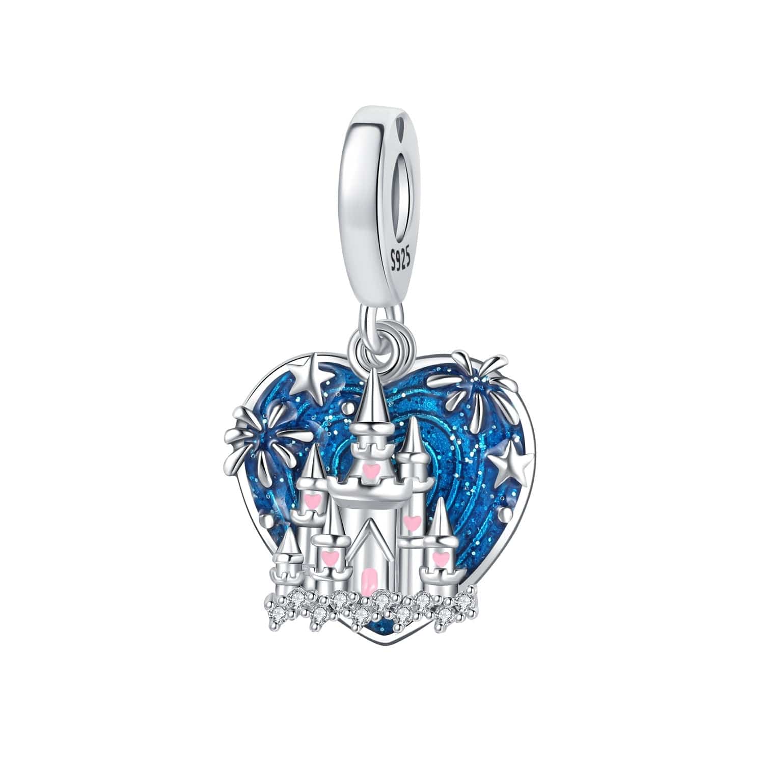 Pangama Jewelry Charm Fantasy Castle Heart Charm