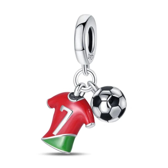 Pangama Jewelry Charm Football Charm Portugal CR7 Siuu Dangle Charm