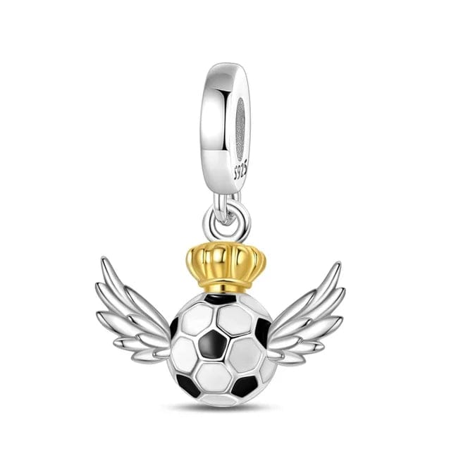 Pangama Jewelry Charm Football Pedestal Champions Dangle Charm