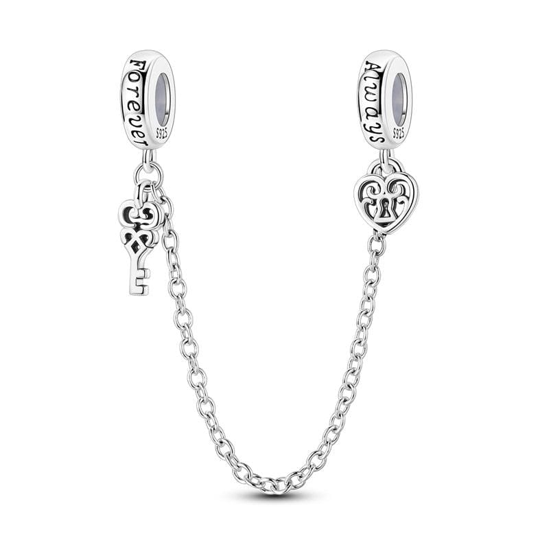 Pangama Jewelry Charm Forever & Always, Heart Lock & Key Charm