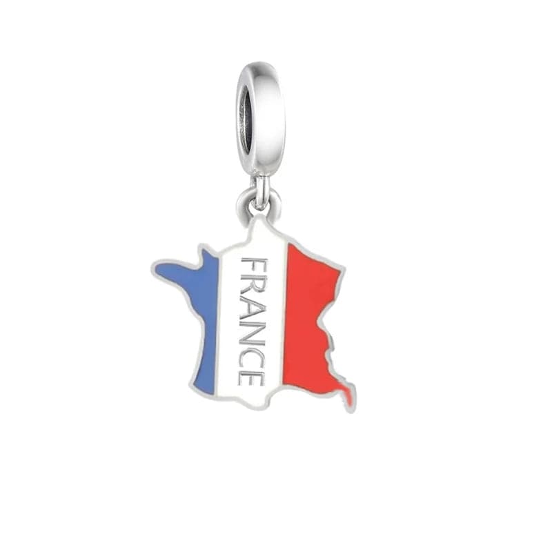 Pangama Jewelry Charm France Map Dangle Charm