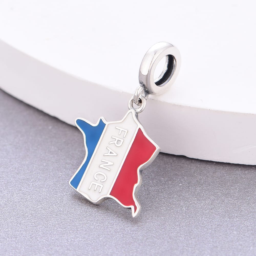 Pangama Jewelry Charm France Map Dangle Charm