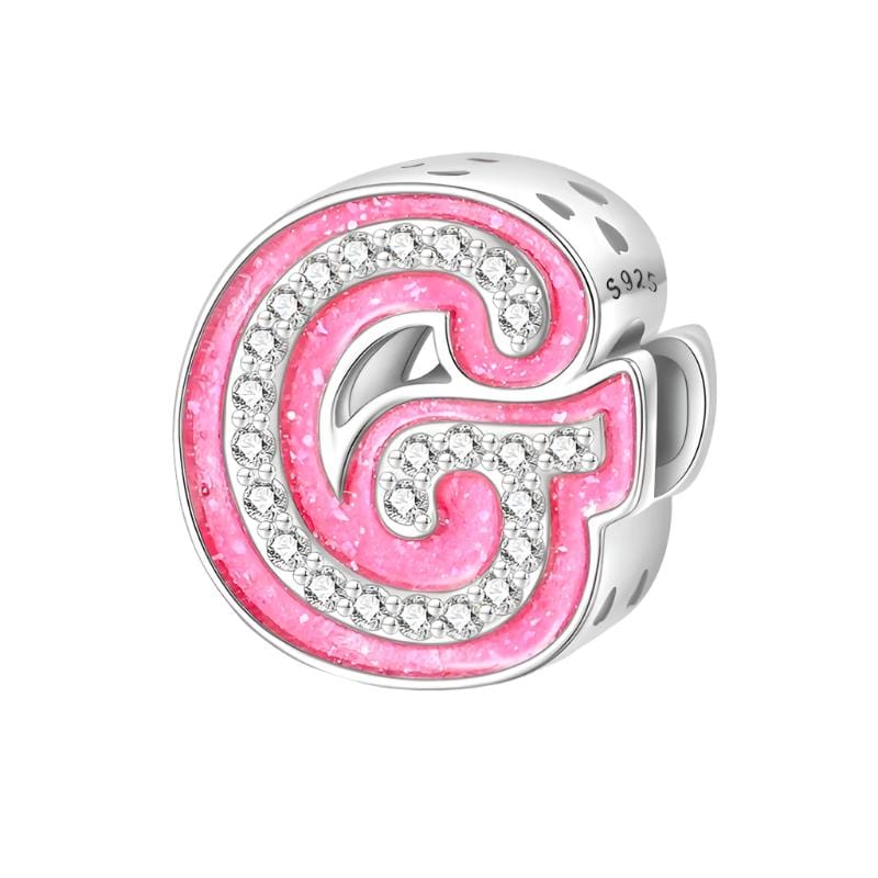 Pangama Jewelry Charm G Pink Letter A~Z Alphabet Charm