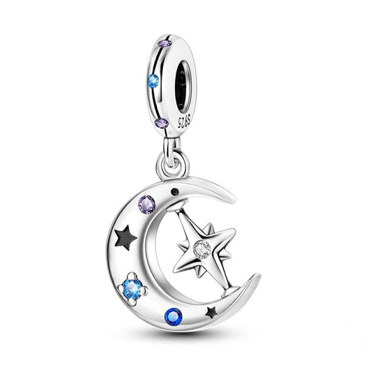 Pangama Jewelry Charm Galaxy Moon Charm