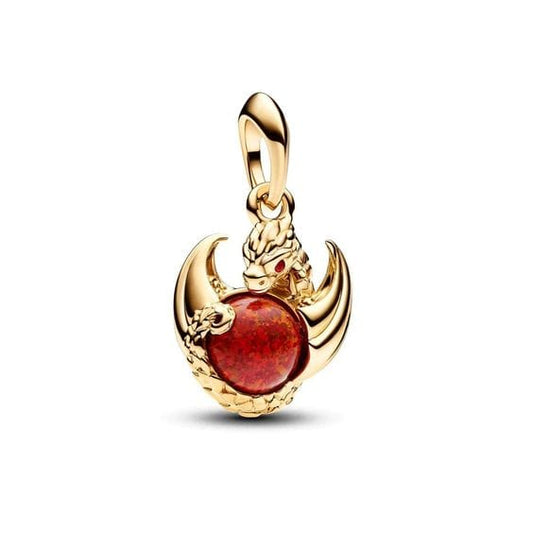 Pangama Jewelry Charm Game of Thrones Dragon Fire Dangle Charm